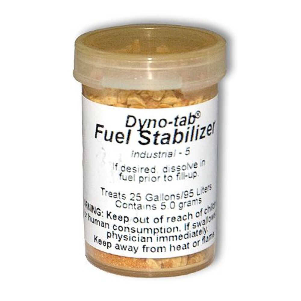 Dyno-tab® Fuel Stabilizer 5 gram Fleet & Industrial for GASOLINE & DIESEL Engines, Improve Fuel Economy, Protects Against Rust & Corrosion, Delivers Fast Starts, Power Booster, 1 Vial Treats 95L – 640