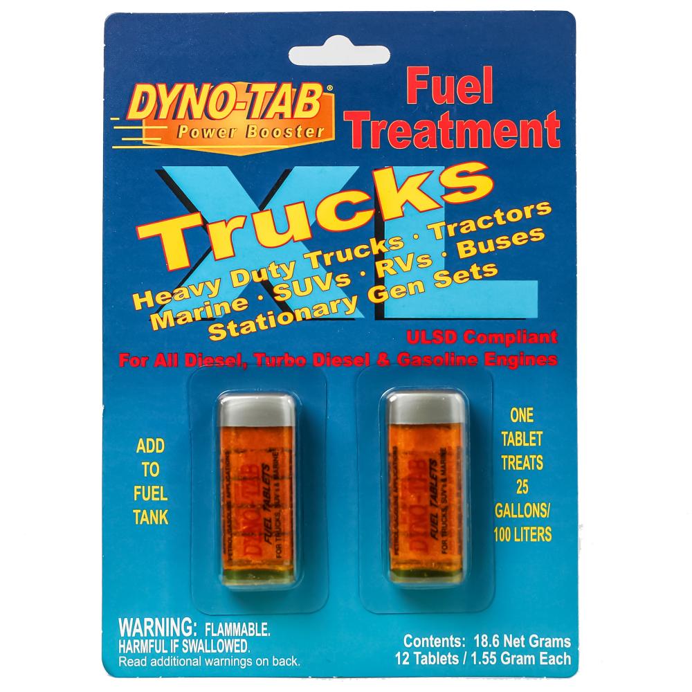 DYNO TAB Fuel Treatment – for GASOLINE & DIESEL Engines, Boost Power, Reduce Knocking & Improve Acceleration, 12 Tablet Card, 1 Tablet Treats 100L – 45451