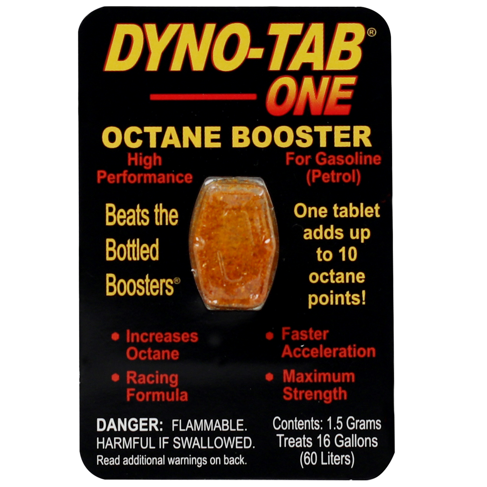 DYNO TAB Octane Booster – for GASOLINE Engines, Boost Power, Reduce Knocking & Improve Acceleration, 1 Tablet Treats 60L - 45433