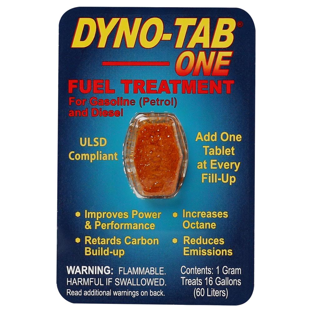 DYNO TAB Fuel Treatment – for GASOLINE & DIESEL Engines, Improve Fuel Economy, Reduce Knocking & Improve Acceleration, 1 Tablet Treats 60L – 45271
